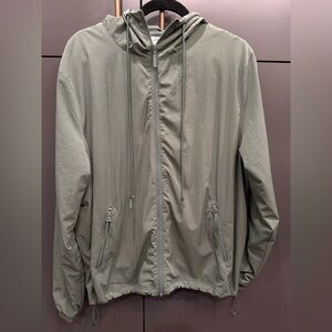 Italic Lightweight Hooded Zip Jacket Sage Green Size M